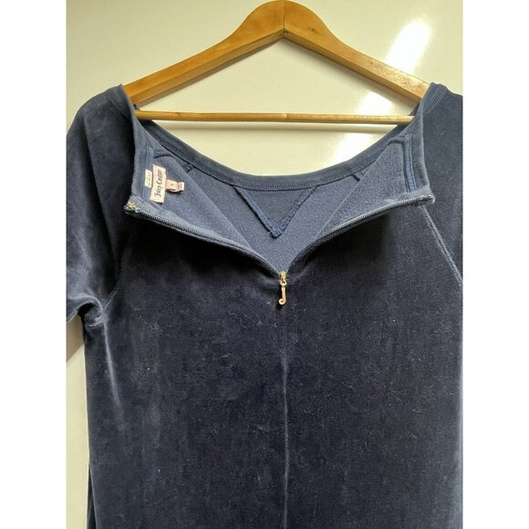 Juicy Couture Y2K Navy Blue Velvet Jumpsuit Size Small Woman’s - Picture 7 of 10